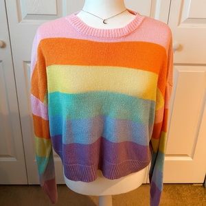 Forever 21 Rainbow Print Sweater